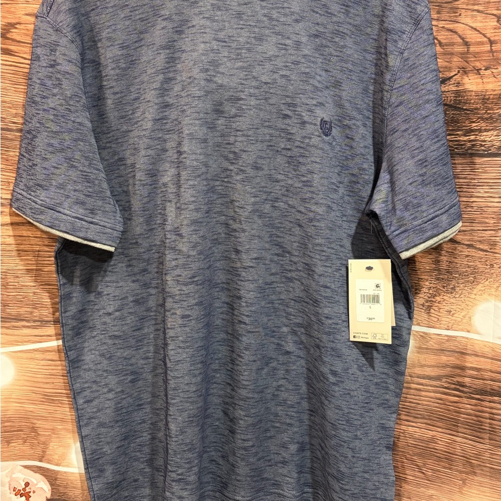 Chaps Heathered Blue Short Sleeve Tee